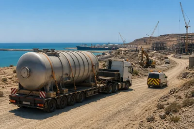 Поставка оборудования из Европы на стройплощадку «Ерсай» для Saipem